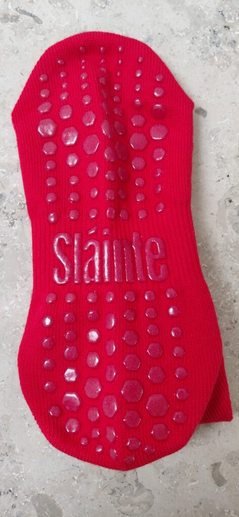 Balance and Flow Red Pilates Grip Socks Size UK 2-5