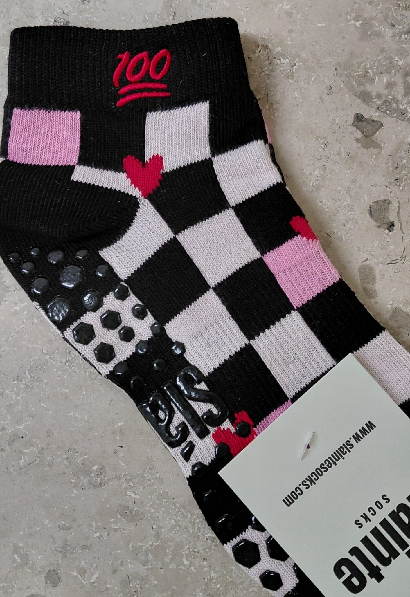 Hundreds Honey Pilates Grip Sock. The hundreds done right by Sláinte Socks.