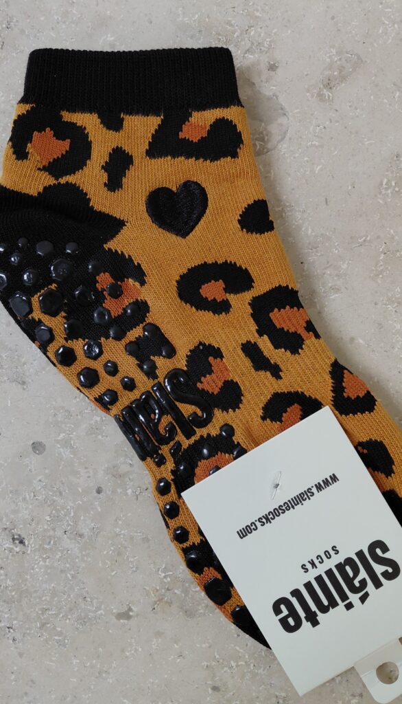 Luxe Leopard Pilates Grip Sock by Sláinte