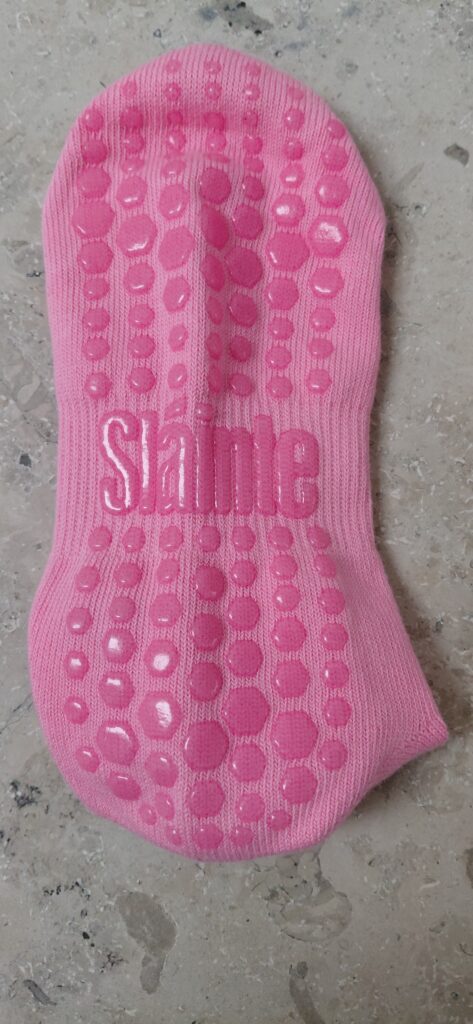 Make Mine A Mocktail Pink Pilates Grip Socks Size UK 2-5