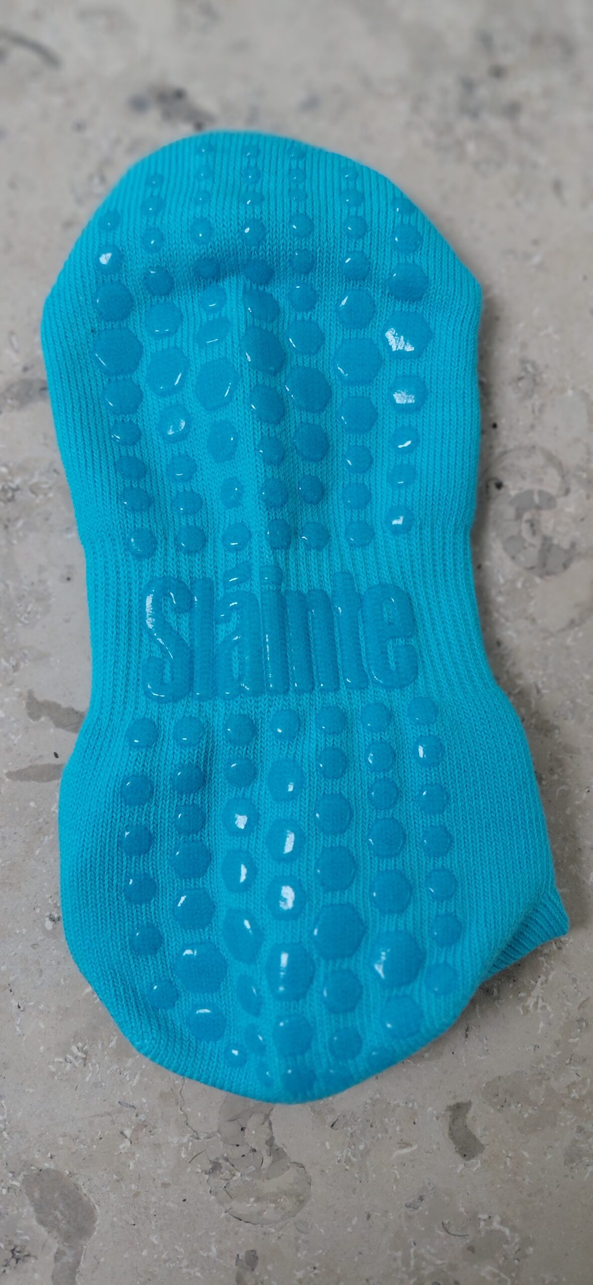 Take Me To The Beach Blue Pilates Grip Socks Size UK 2-5