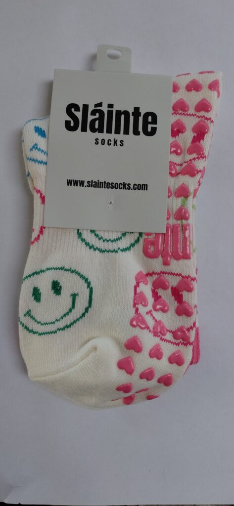 Sláinte Sonas – the happy one, Irish pilates grip sock