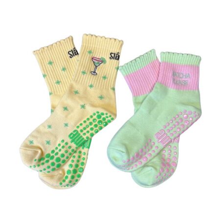 Slainte Spiosrach Matcha Please Pilates Grip Socks